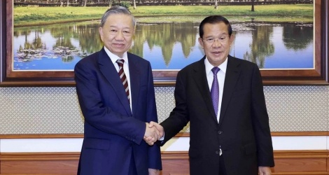 Chủ tịch nước Tô Lâm hội đàm với Chủ tịch Thượng viện Campuchia Hun Sen