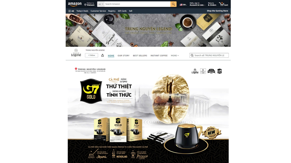 G7 Gold - Cà phê G7 thế hệ mới đã có mặt trên Amazon. Ảnh: Amazon