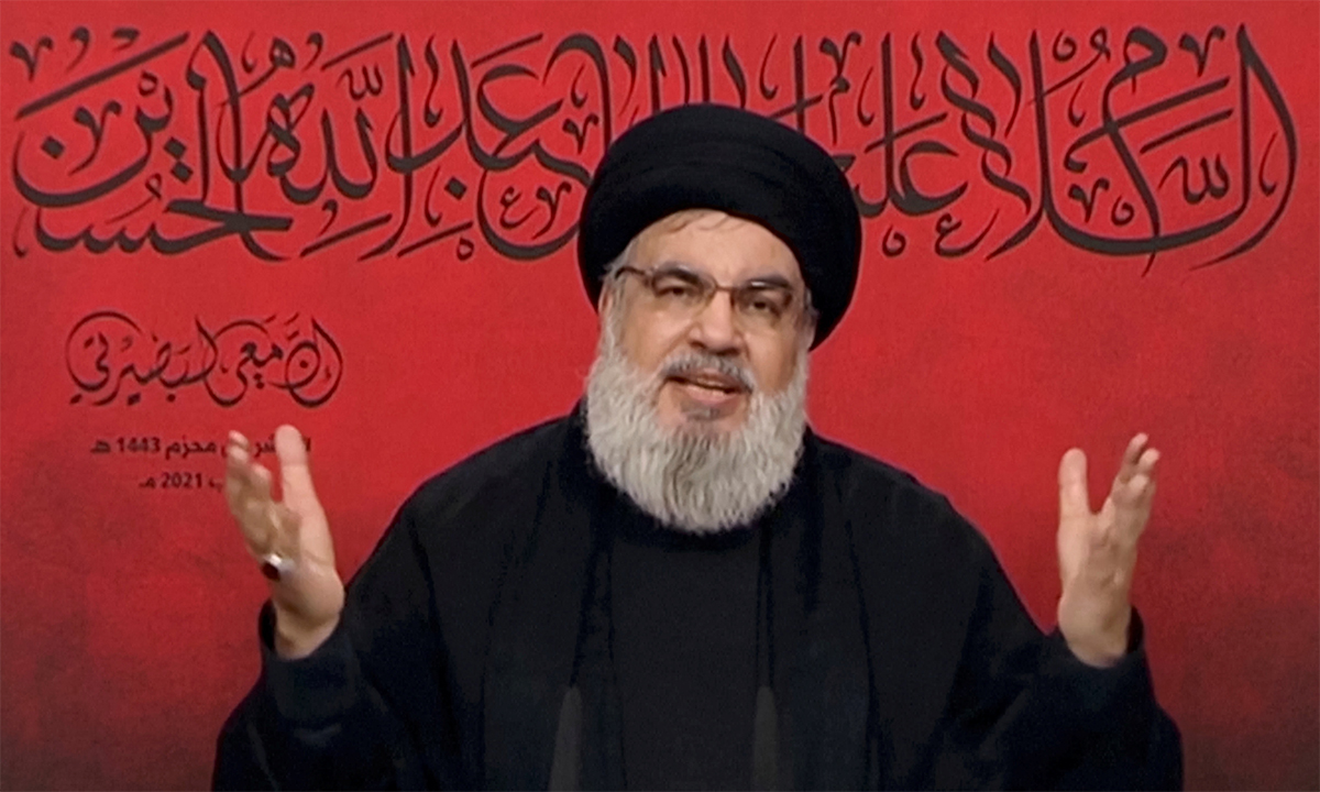 Thủ lĩnh Hezbollah Hassan Nasrallah. Ảnh: Reuters