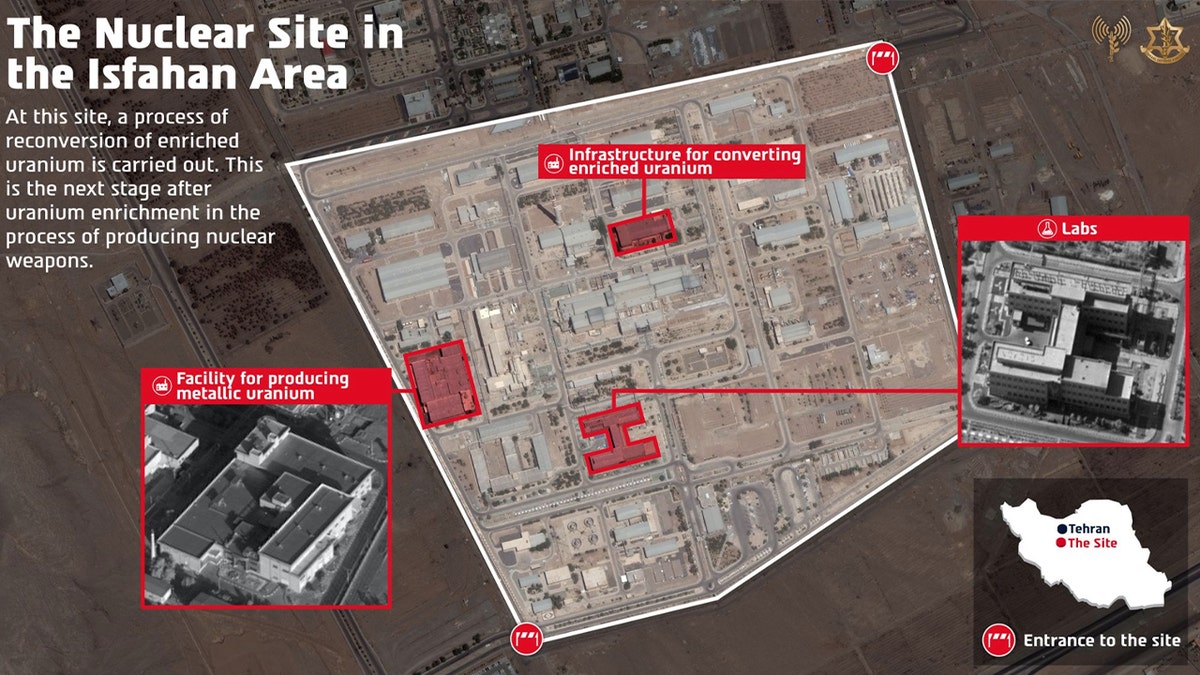 Israel phá hủy cơ sở chuyển đổi uranium tại Isfahan của Iran - Hình ảnh minh họa