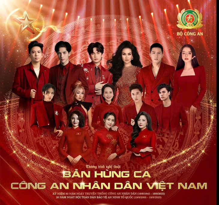 Ca sĩ Ấn Tượng cùng dàn sao khoác sắc phục công an trong đêm nhạc đặc biệt - Hình ảnh minh họa