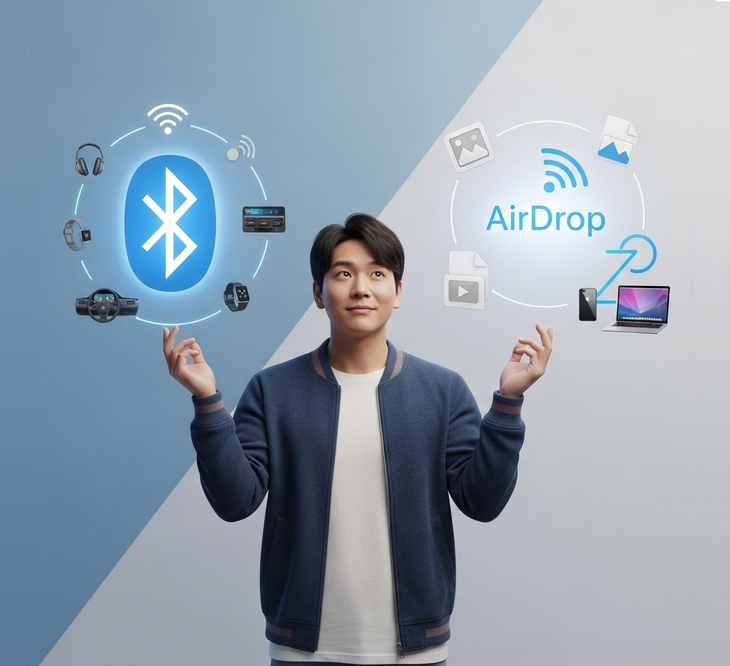 So sánh Bluetooth và AirDrop: Giống nhau ở bề ngoài, khác biệt ở cốt lõi - Hình ảnh minh họa